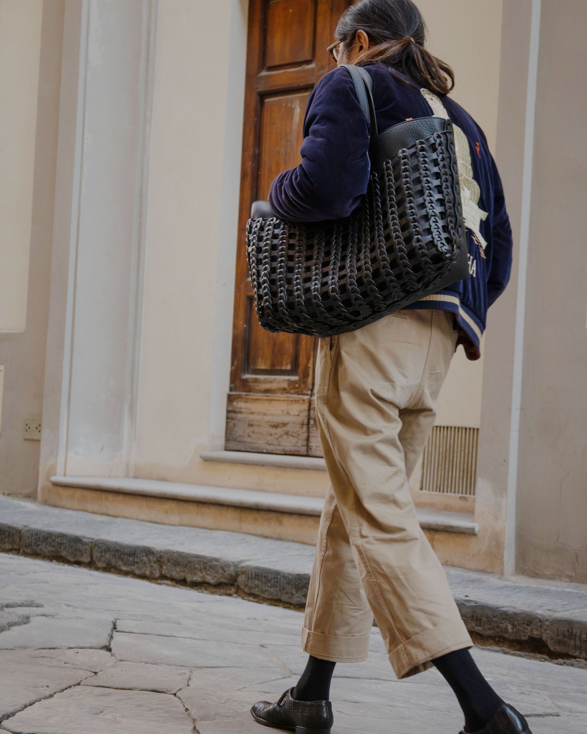 Native Crafts × Boho ペスカトーレトートバッグ M