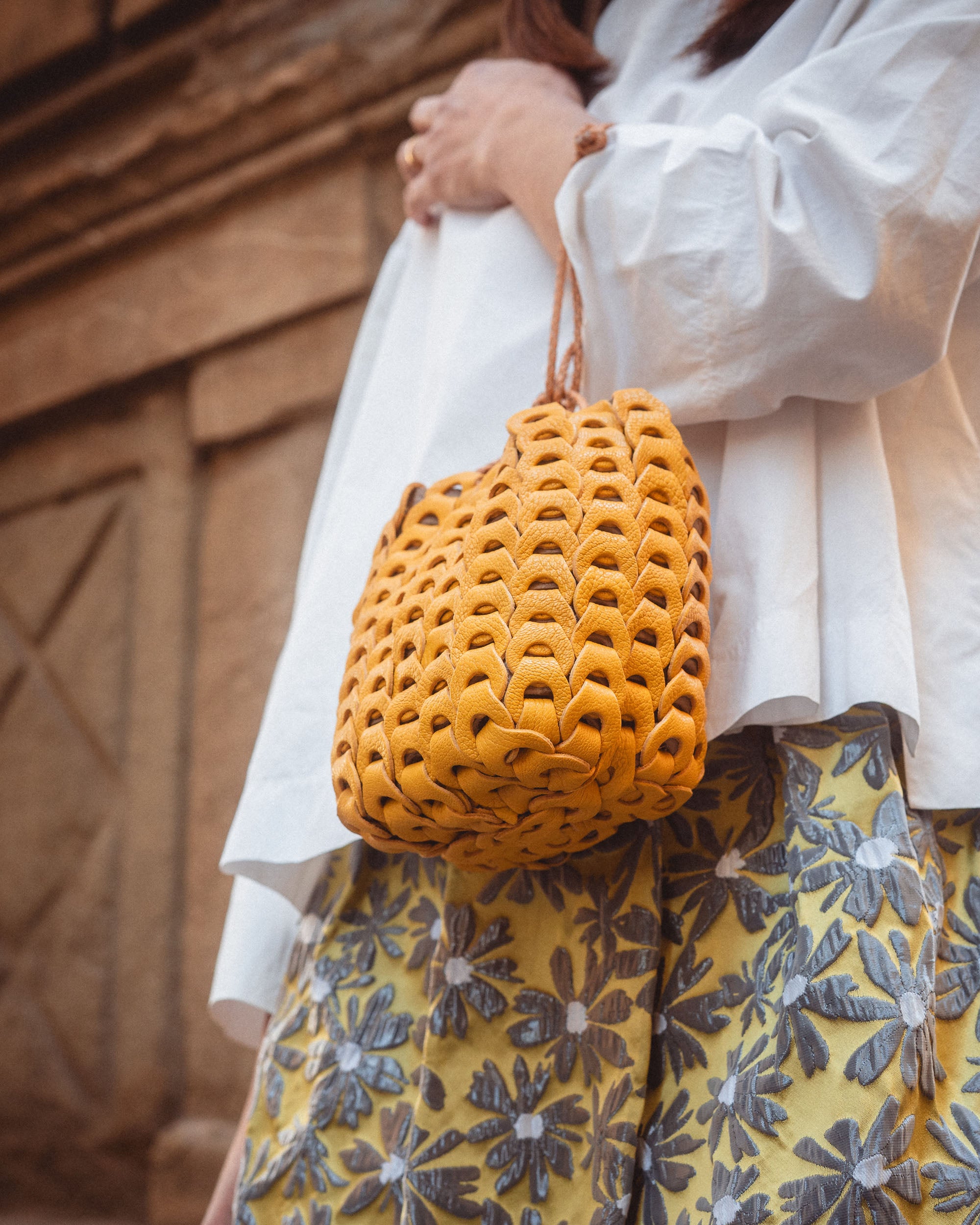 [Candy Castle] Boho Square Drawstring Bag