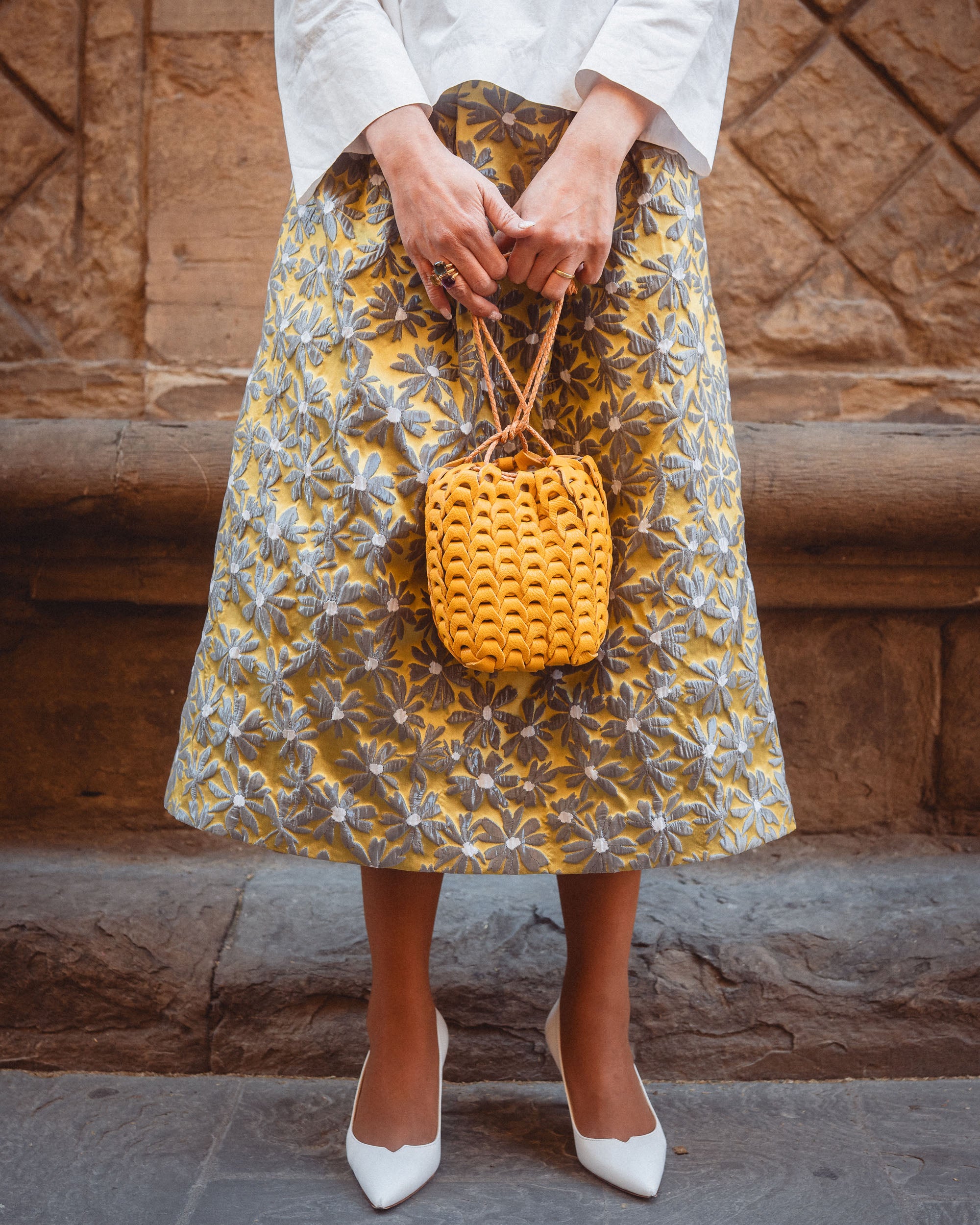 [Candy Castle] Boho Square Drawstring Bag