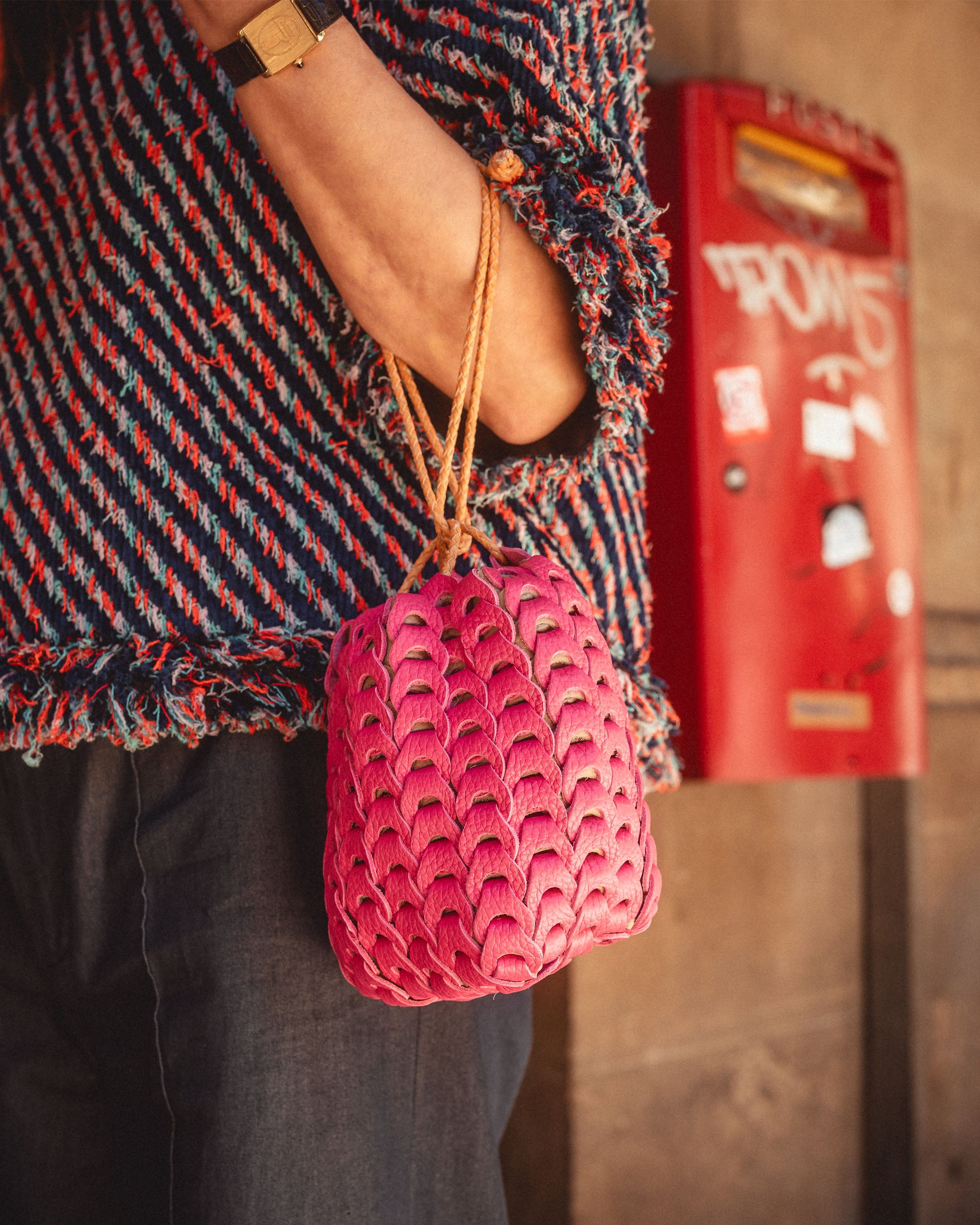 [Candy Castle] Boho Square Drawstring Bag 