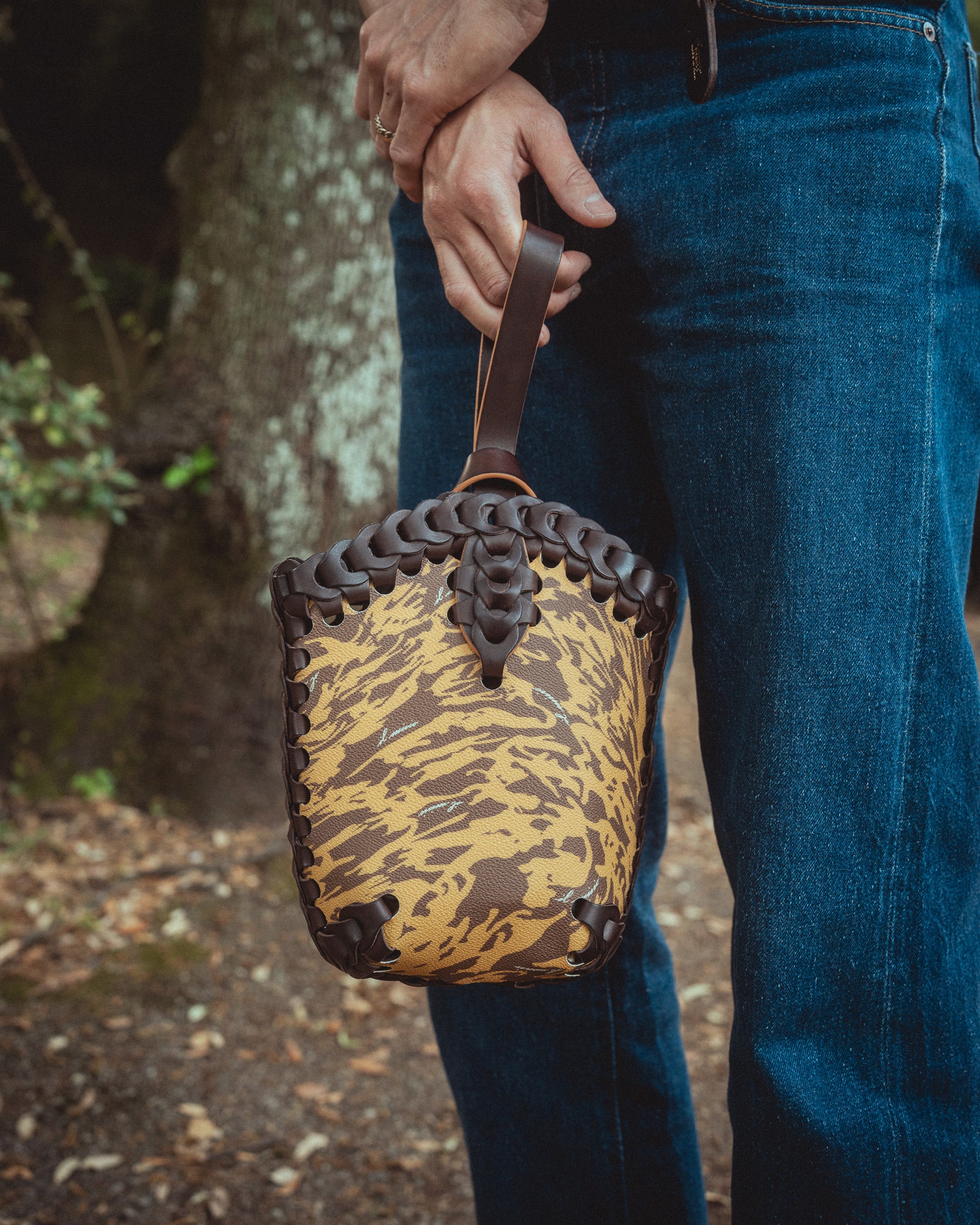 Marble Cat × Native Crafts ワンハンドルバッグ