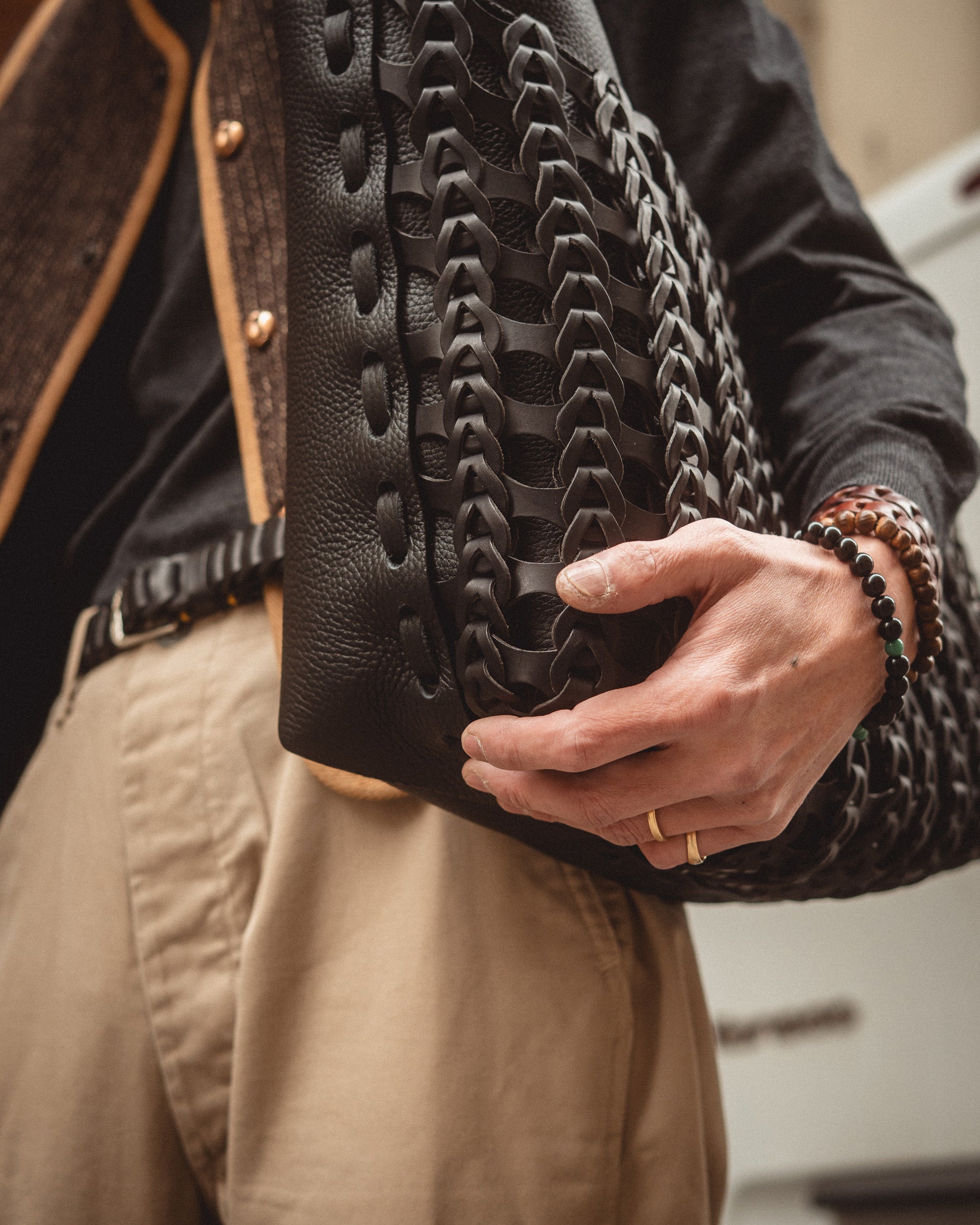 Native Crafts × Boho ペスカトーレトートバッグ M