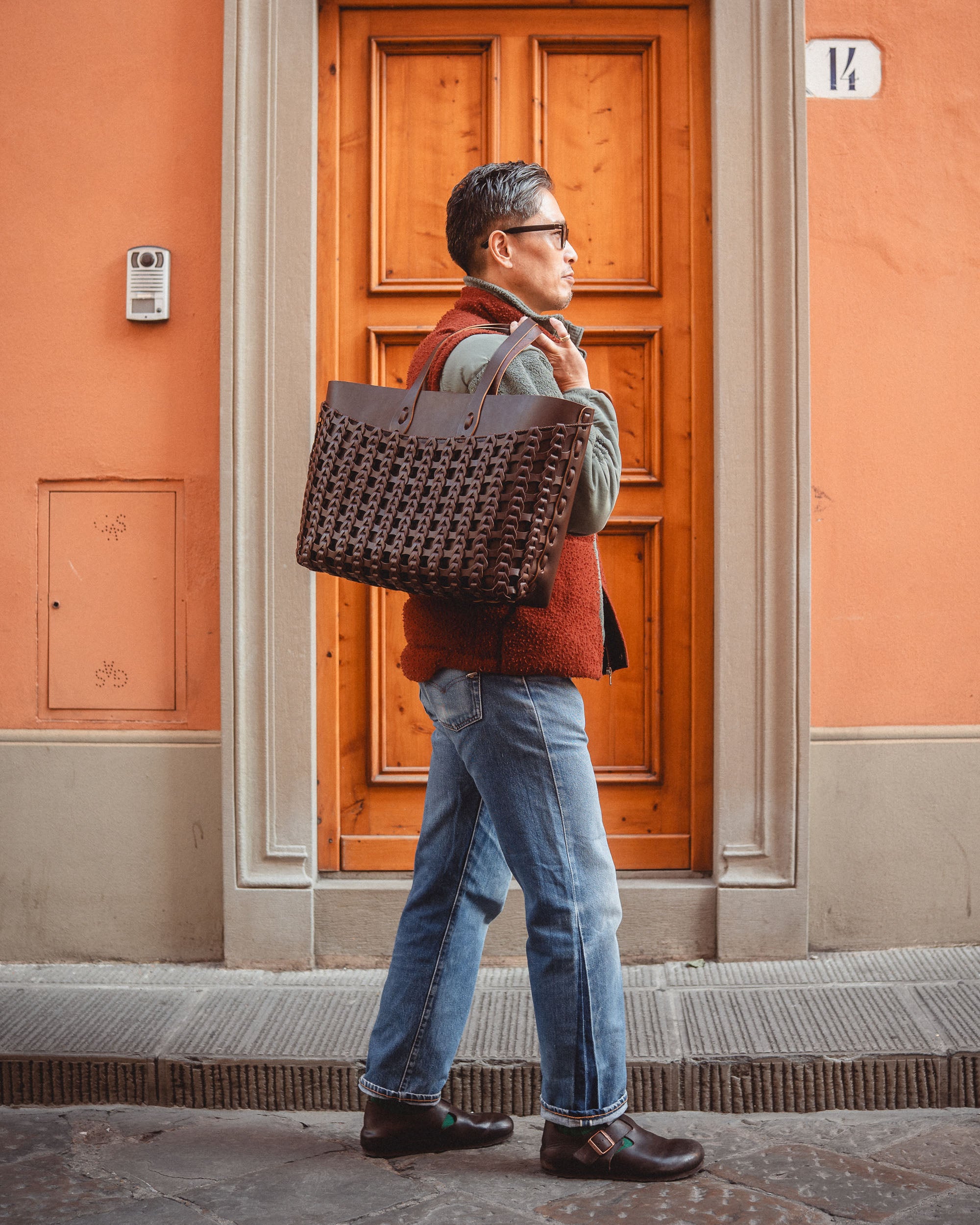 Native Crafts × Boho ペスカトーレトートバッグ M