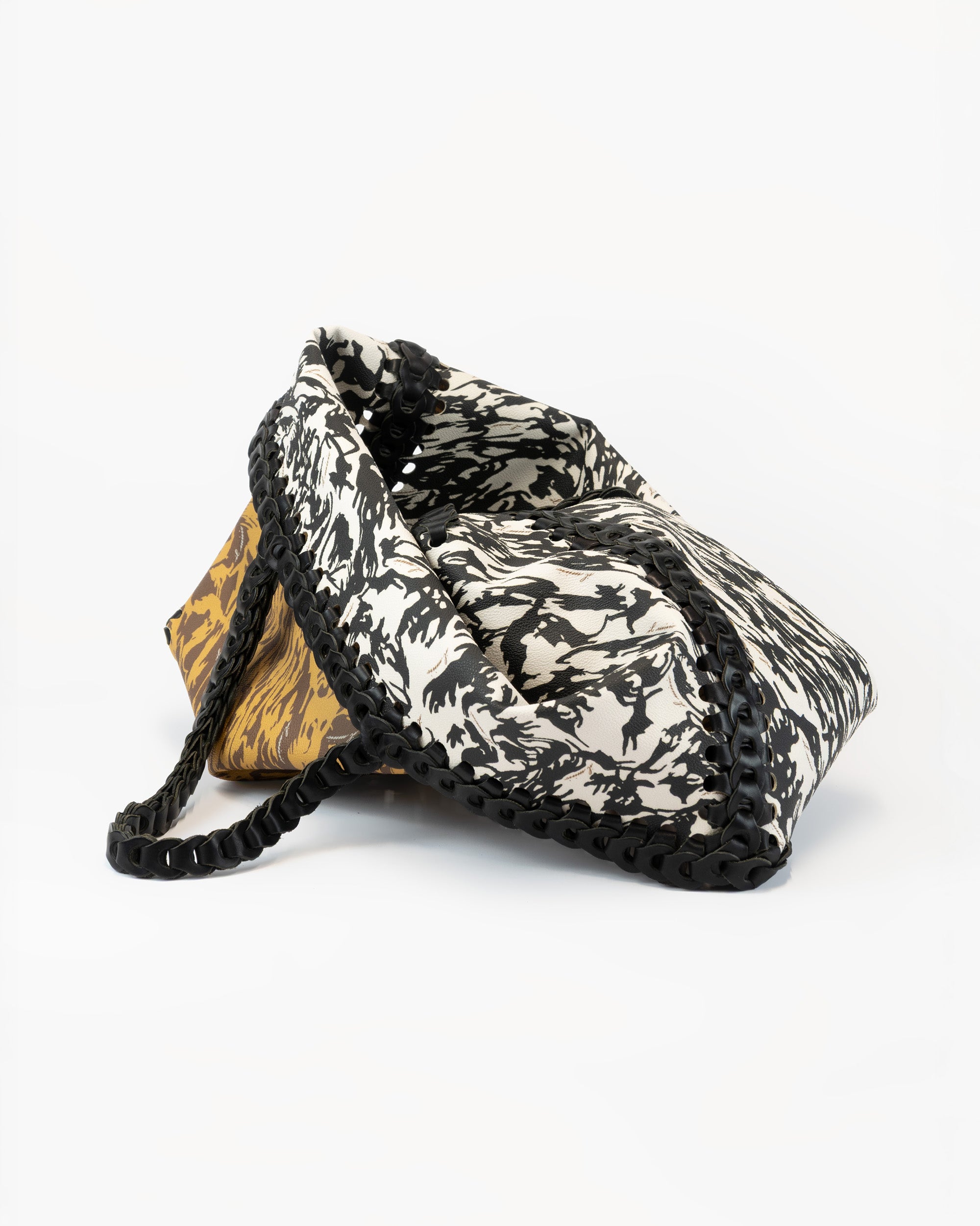 Marble Cat × Native Crafts リバーシブルトート M